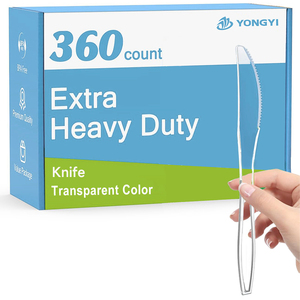 ชุดช้อนส้อมมีดแบบใสชุดเครื่องใช้บนโต๊ะอาหารช้อนพลาสติกแบบใช้แล้วทิ้งสำหรับบรรจุภัณฑ์อาหารอย่างรวดเร็วเป็นมิตรกับสิ่งแวดล้อม - Product Image 3