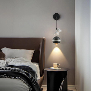 Lampada da parete regolabile e sospesa per camera da letto, touch per bambini e bambine, piccolo corno, luce sospesa per bambini - Product Image 3