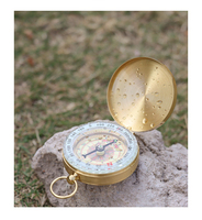 JK-ZNZ-022 extérieur Portable voyage randonnée géologique laiton cuivre lumineux boussole Vintage cadran solaire Brujula boussole Camping cadeau