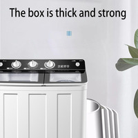 Nouvelle machine à laver semi-automatique à double baignoire de 15kg nettoyage et séchage électriques des vêtements double baril en acier usage domestique