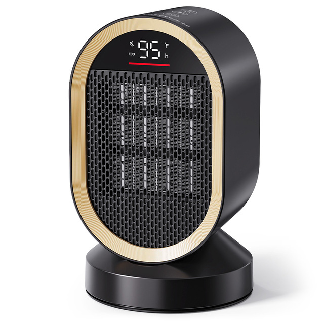 PTC Ceramic Heater 1500W 120V with Remote Control 24H Timer 90° Oscillation Tip-Over Overheat Protection Eco Mode Ventilation