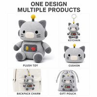 Peluche Doraemon personnalisée directement de l'usine, en coton PP, tissu super doux, pour anniversaire, anti-stress, OEM/ODM pour marques de distributeurs