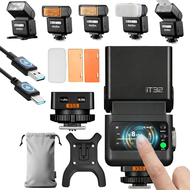 Godox IT32 Camera Flash TTL Mode Wireless Trigger Speedlite with Magnetic Trigger Filter for Sony Canon Nikon Fuji Olympus