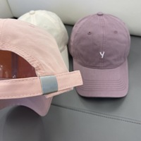 Gorras de Béisbol de 6 Paneles de Algodón Puro de Diseñador para Mujer Gorra Deportiva de Alta Calidad con Letra Y Logo Personalizado Bordado para Hombre