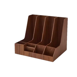 ที่จัดระเบียบโต๊ะทำงานไม้ 25.5x11x32 ซม. ชั้นวางของแบบตั้งพื้น 4 ชั้น สำหรับจัดระเบียบโต๊ะและจัดเก็บเอกสาร - Product Image 5