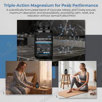 Aeglewell Complexe de Magnésium en Capsules – Complément Cérébral et Sommeil – Prix OEM – Capsules Naturelles de Citrate de Magnésium