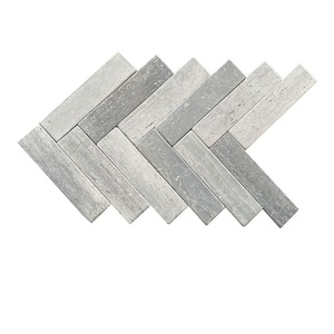 <span class=keywords><strong>Carrelage</strong></span> <span class=keywords><strong>mural</strong></span> et de sol en marbre gris veiné <span class=keywords><strong>bleu</strong></span> naturel de Chine, poli et brossé, 20x5x1 cm - Product Image 1