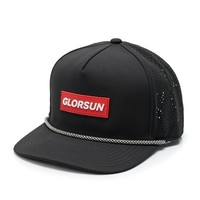 Casquette de baseball OEM d'usine, logo personnalisé, casquette 5 panneaux avec cordon, casquette de golf performance à fermeture snapback, casquette de baseball découpée au laser