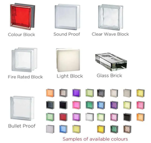 Nouveau design – Bloc de verre ajouré en cristal teinté, taille personnalisée, épaisseur de verre décoratif, teinture pour entrée, sans blanc - Product Image 5