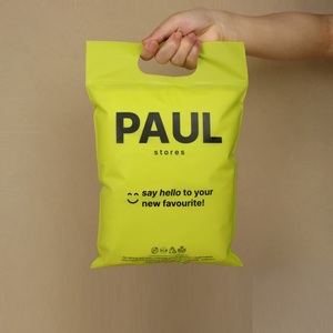 In Logo Nắp Kéo Poly Pe T-Shirts Túi Xử Lý Frosted Dây Kéo Nhựa Bao Bì Zip Khóa Túi Cho Quần Áo Với Xử Lý - Product Image 2