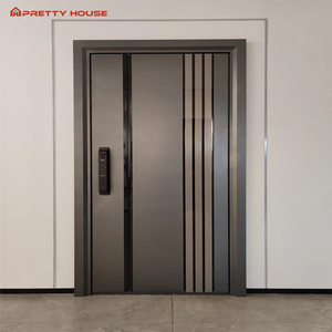 أحدث تصميم لباب الأرض للفنادق والفيلات الحديثة باب دخول مقاوم للإعصار - Product Image 2