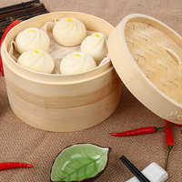 Panier vapeur en bambou chinois pour fruits de mer légumes Dim Sum Dumpling Bun