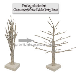 Arbre artificiel en plastique en forme de branche de bouleau de 18 pouces avec lumières LED pour décorations de Noël, centre de table d'intérieur pour chambre à coucher - Product Image 3