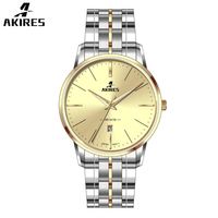 Bas prix hommes luxe mince montre-bracelet boîtier grand visage montres robe or homme meilleure qualité montre pour hommes montre à Quartz