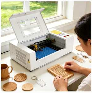 Machine de gravure laser CO2 professionnelle 3020 40W 50W, mini découpeuse laser CNC de bureau pour acrylique, bois, cuir, artisanat, cadeaux, bricolage - Product Image 1