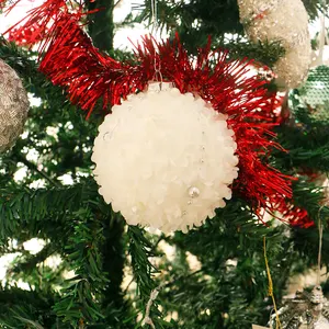 2024热圣诞泡沫球手工环保圣诞球 & 树摆件圣诞树球花瓣