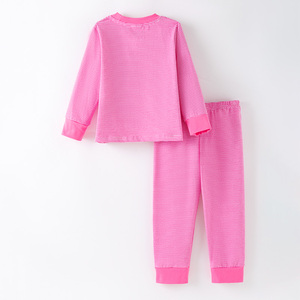 Trong Kho Bé Cô Gái Mùa Đông Cây Giáng Sinh Thêu Màu Hồng Pha Trộn Hàng Đầu Với Quần Đồ Ngủ Ngủ Đặt Phong Cách Giản Dị Trẻ Em Trang Phục - Product Image 2