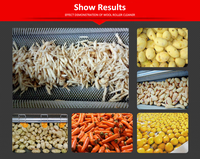 Industriële Borstel Type Wortel Cassave Wortel Verse Gember Aardappel Wasmachine Dunschiller Machine Wassen Peeling Machine