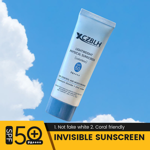 <span class=keywords><strong>Crème</strong></span> <span class=keywords><strong>solaire</strong></span> hydratante physique OEM SPF 50, dioxyde de titane + oxyde de zinc, respectueuse des récifs coralliens (sans octaoxyde ni oxybenzène) - Product Image 4