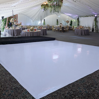 Autocollants personnalisés pour piste de danse, réception de mariage blanche et brillante, impression amovible, décorations de sol de fête pour les mariages