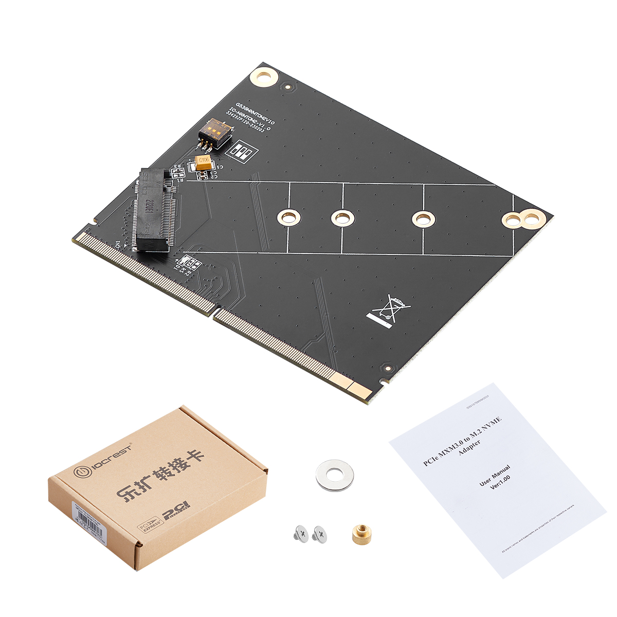 Description Picture 6 of itemMXM to NVME Adapter Riser Board Converter PCIe MXM 3.0 to M.2 NVME Expansion Card Support 2230 2242 2260 2280 M2 NVME SSD for PC