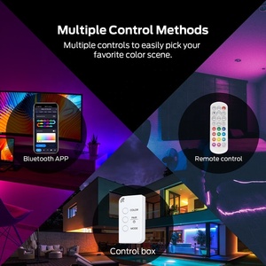 Tuya Wireless Smart LED Strip Lighting Solutions Aplicación móvil controlada e impermeable Dream Color RGBIC para el hogar al aire libre - Product Image 5