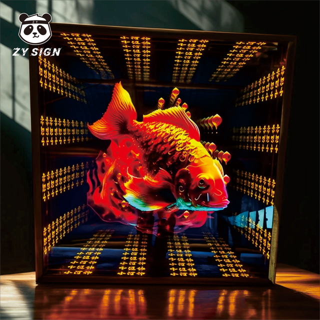 Infinity Mirror LED Sign Custom Neon Light Indoor Galvanized Iron Material