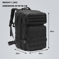 Mochila Táctica Molle de Gran Capacidad para Senderismo, Multicolor Camuflaje, 45L