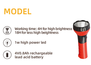 Chất Lượng Cao Sản Phẩm Mới Có Thể Sạc Lại Kín Chì-axit Pin Nhựa Led <span class=keywords><strong>High</strong></span> <span class=keywords><strong>Power</strong></span> <span class=keywords><strong>Torch</strong></span> - Product Image 6