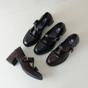 Chaussures pour femmes en cuir véritable vintage Cialisa, printemps 2026, nœud papillon, boucle de haute qualité, talons hauts Mary Jane pour filles - Product Image 4