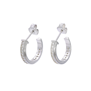 ต่างหูมอสซาไนต์เงินแท้ 925 ดีไซน์มินิมอลเล็กๆ จาก CHASAU - Product Image 1