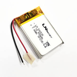Iec62133 인증 충전식 폴리머 리튬 이온 셀 평면 배터리 502535 802035 와 400Mah 3.7V <span class=keywords><strong>Lipo</strong></span> 배터리 - Product Image 3