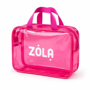 Custom Logo Pink <b>Transparent</b> PVC Cosmetic <b>Bag</b> Large Capacity Waterproof Toiletry Organizer for Travel - Product Image 6