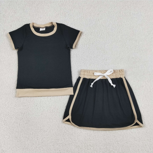 Baby Girls Short Sleeve Shirts Top Skirt Short Cotton <b>Clothes</b> Sets - Product Image 4