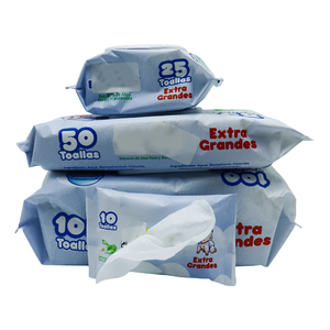 <span class=keywords><strong>Toallitas</strong></span> Húmedas Desechables para Bebés Personalizables con Logotipo, Paquetes de 10, 25, 50 y 100 Unidades - Product Image 5