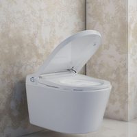 8813B Dayao Toilettes intelligentes haut de gamme télécommandées monobloc murales avec réservoir intégré, siège chauffant et fonction de chasse d'eau instantanée
