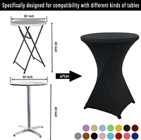 Table de bar haute personnalisée 80*110cm avec housse graphique pour salons professionnels