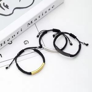 New Style Fashionable Blank Stainless Steel <b>Bracelet</b> Holiday Gift for <b>Couples</b> Titanium Steel Woven <b>Bracelet</b> - Product Image 5