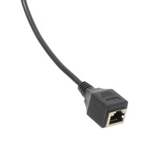 Kabel Ekstensi Patch Panel Mount RJ45 Female ke RJ45 Female CAT5E/CAT6/CAT6A untuk Komunikasi Jaringan