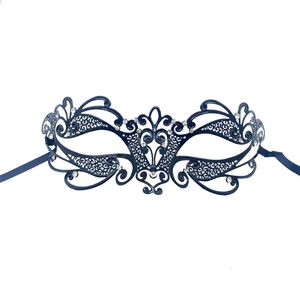 Masque facial ajouré élégant avec <span class=keywords><strong>strass</strong></span> en cristal pour bal masqué, mariage, cosplay-bandeau gothique scintillant - Product Image 4