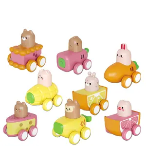 Car Toy Birthday Gift Press and Go Fruit Animal Car Educational Toys Press Forward Car for Kids