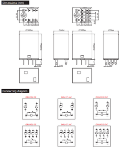 Relais électromagnétique Miniature à 8 broches, à usage général, 12V/24V/36V/110V/220V/380vac VDC, peut remplacer <span class=keywords><strong>My2n</strong></span> - Product Image 5