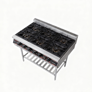 Nhiệm Vụ Nặng Nề Bảng Thương Mại Hàng Đầu Nhà Bếp Phạm Vi 4 6 8 Burner LPG Propane Biogas Burner Bếp - Product Image 6