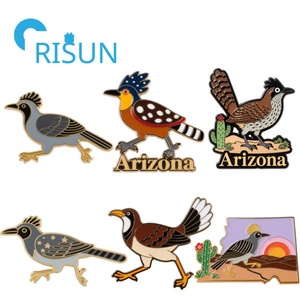Factory Road Runner Desert Esmalte Mochila Pins Broches Road Runner Bird Lapel Pin Custom Roadrunner Hard Esmalte Pin Badge - Product Image 1