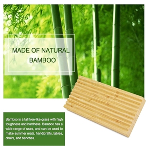 Bandeja de Bambú Natural Premium para Jabón, Jabonera Autodrenante para Baño, Cocina, <span class=keywords><strong>Ducha</strong></span>, Fregadero, Organizador de Jabón - Product Image 6