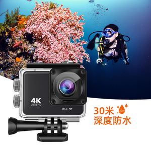 กล้องแอคชั่น <span class=keywords><strong>4K</strong></span> 60fps มุมกว้าง 170 องศา กันน้ำลึก 30 เมตร กล้องกีฬาขนาดเล็ก จอแสดงผล 2.0 นิ้ว สำหรับปั่นจักรยาน หมวกกันน็อค ดำน้ำ - Product Image 4