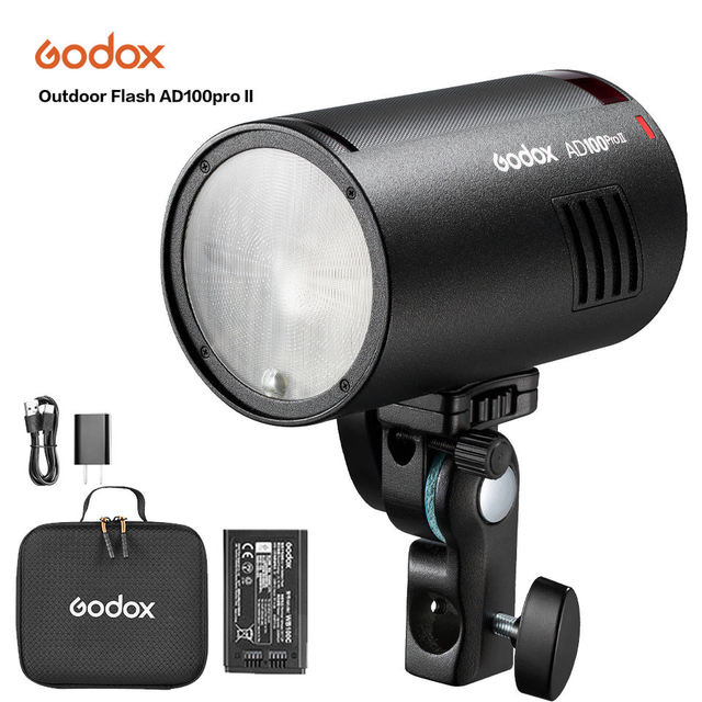 Godox AD100 Pro II Outdoor Flash 100Ws 2.4G TTL Photography Strobe HSS Pocket Flash Light Portrait On-Location