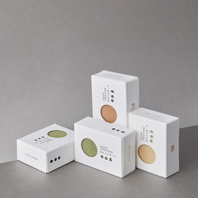 Scatole di carta Kraft d'imballaggio del cartone amichevole di Eco di Logo su ordinazione per sapone