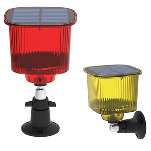 Prix de gros, lumière d'alarme solaire étanche, 8 LED, 3,7 V, 1200 mAh, répulsif pour animaux pour jardin, utilisation en terres agricoles - Product Image 1