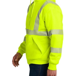 Sweat-shirts à capuche surdimensionnés personnalisés de haute qualité pour l'automne, avec impression réfléchissante de sécurité, tissu respirant - Product Image 4